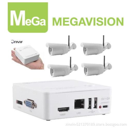 4CH Mini NVR Kits, Onvif NVR Kit, WiFi NVR Kits, Megavision Hot WiFi Mini NVR Kit Nvk-6104c-4cw